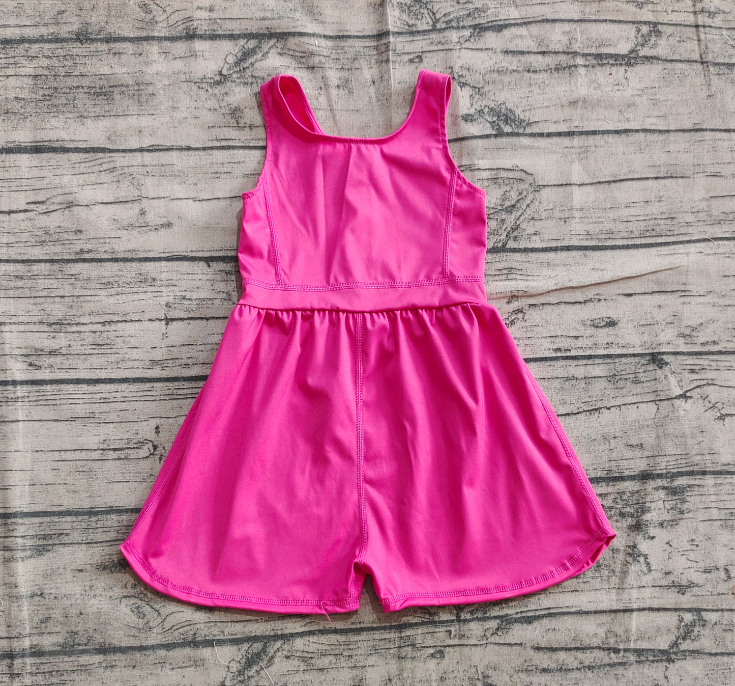 Baby Girl Sleeveless Hot Pink Yoga Active Jumpsuit RTS