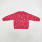 Baby Girl Long Sleeves Pink Christmas Candy Cane Sweater Tops