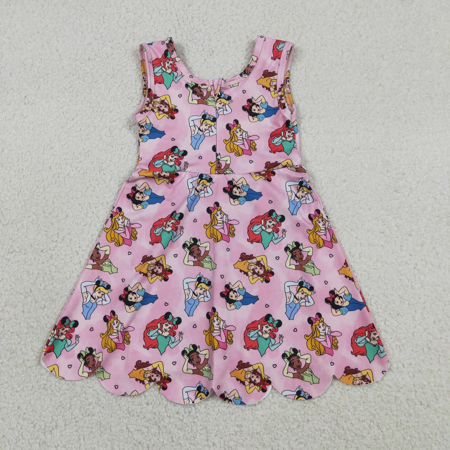 Baby Girls Kids Sleeveless Yoga Active Princess Knee Length Dress RTS