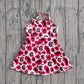 Baby Girls Kids Straps Red Leopard Team Yoga Active Shorts Knee Length Dress RTS