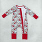 Baby Boys Kids Santa Camo Print Christmas Zipper Footie Sleeper Romper Clothes RTS