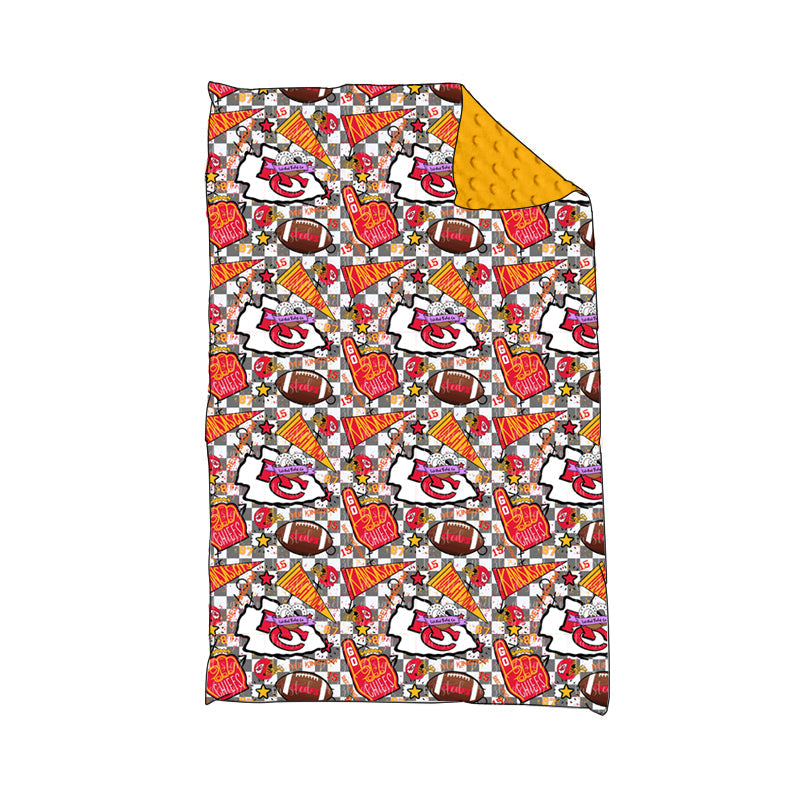 Baby Kids Toddler KC Checkered Team Blanket