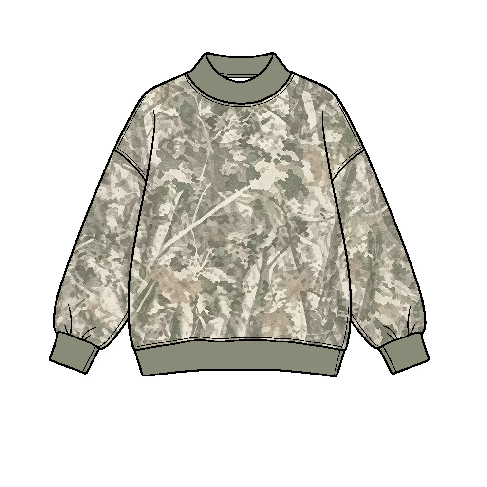 ( Moq 5 ) Preorder Baby Kids Toddler Long Sleeves Leaves Pullover Shirt Yoga Active Clothes