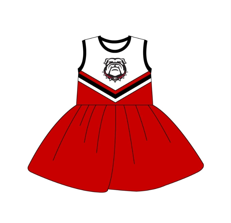 Baby Girls Go Dawgs Dog Team Knee Length Dresses split order preorder Sep 19th