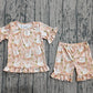 Baby Girls Kids Short Sleeves Goose Flower Shirt Shorts Summer Clothes Set RTS