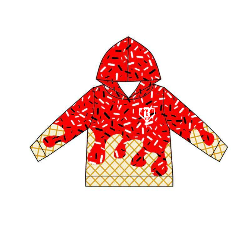( Moq 5 ) Baby Boy Girl Long Sleeves Plaid Candy Hoodie Team Shirt Tops 7.3