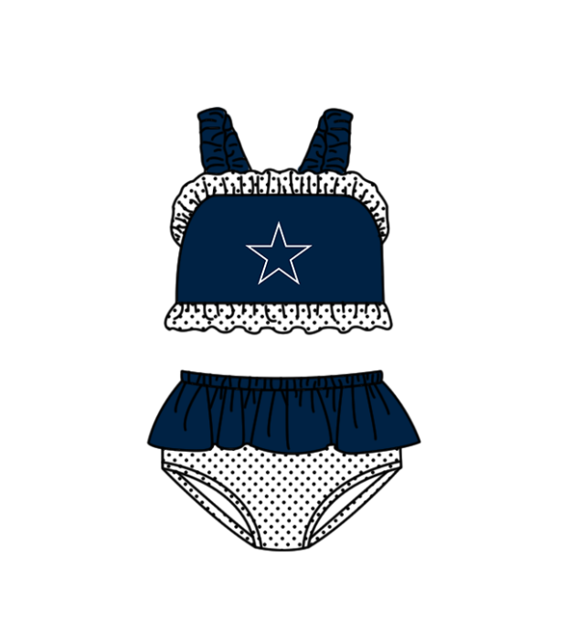 ( Moq 5 Each Style ) Baby Boys Girls Kids Team Sibling Jumpsuits Sets Swimsuits Navy Clothes