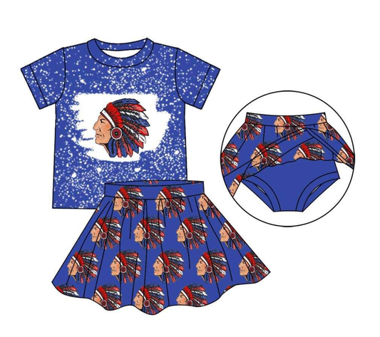 Baby Girl Short Sleeves Hunter Shirt Skirt With Shorts Team Clothes Set Moq 5