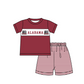 ( Moq 5 ) Baby Boys Toddler Short Sleeves Elephant Shirt Stripes Shorts Team Set 1.29