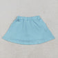 Baby Girl Blue Shorts Skirt Pockets Cotton Skort  RTS