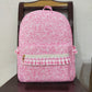 Baby Girl Toddler Pink Bows Backpack Bags RTS