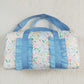 Baby Girl Kids Adult Flower Blue Ruffle Travel Package Gym Bags RTS