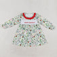 Baby Girl Long Sleeves Merry Christmas Flower Dress