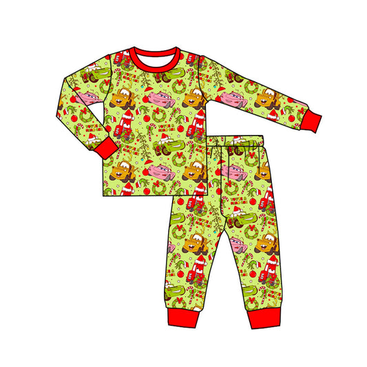 Baby Girl Christmas Cars Shirt Pants Pajamas Set