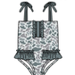 ( Moq 5 ) Preorder Baby Girls Kids Sleeveless Grey Camo Ruffle Summer One-piece Swimsuit