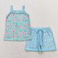 Baby Girl Sibling Sleeveless Tops Shorts Summer Floral Clothes Set