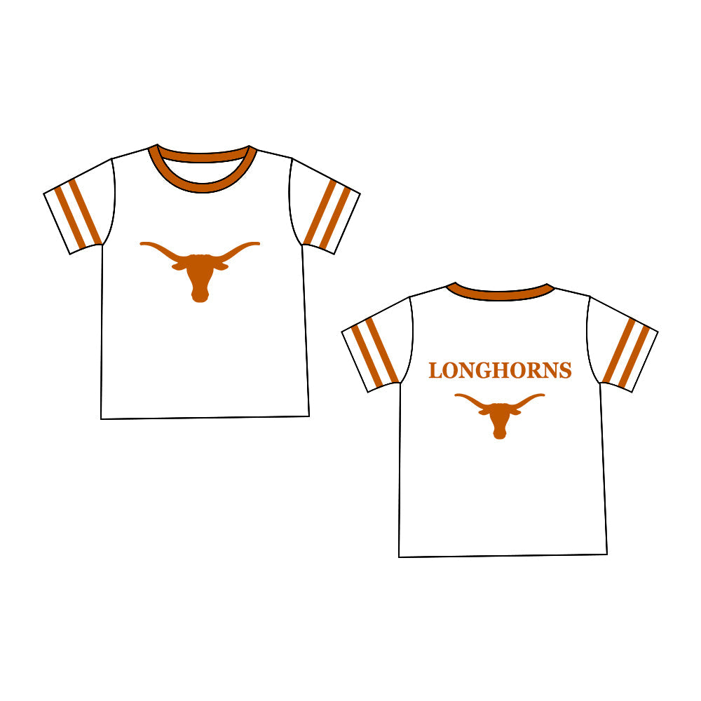 Baby Boy Short Sleeves Cow Team Shirt Tops ( Moq 5 )