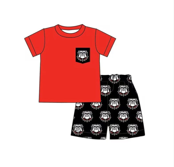 Baby Boys Go Dawgs Dog Team Tops Shorts Outfits Clothes Sets split order preorder Sep 19th