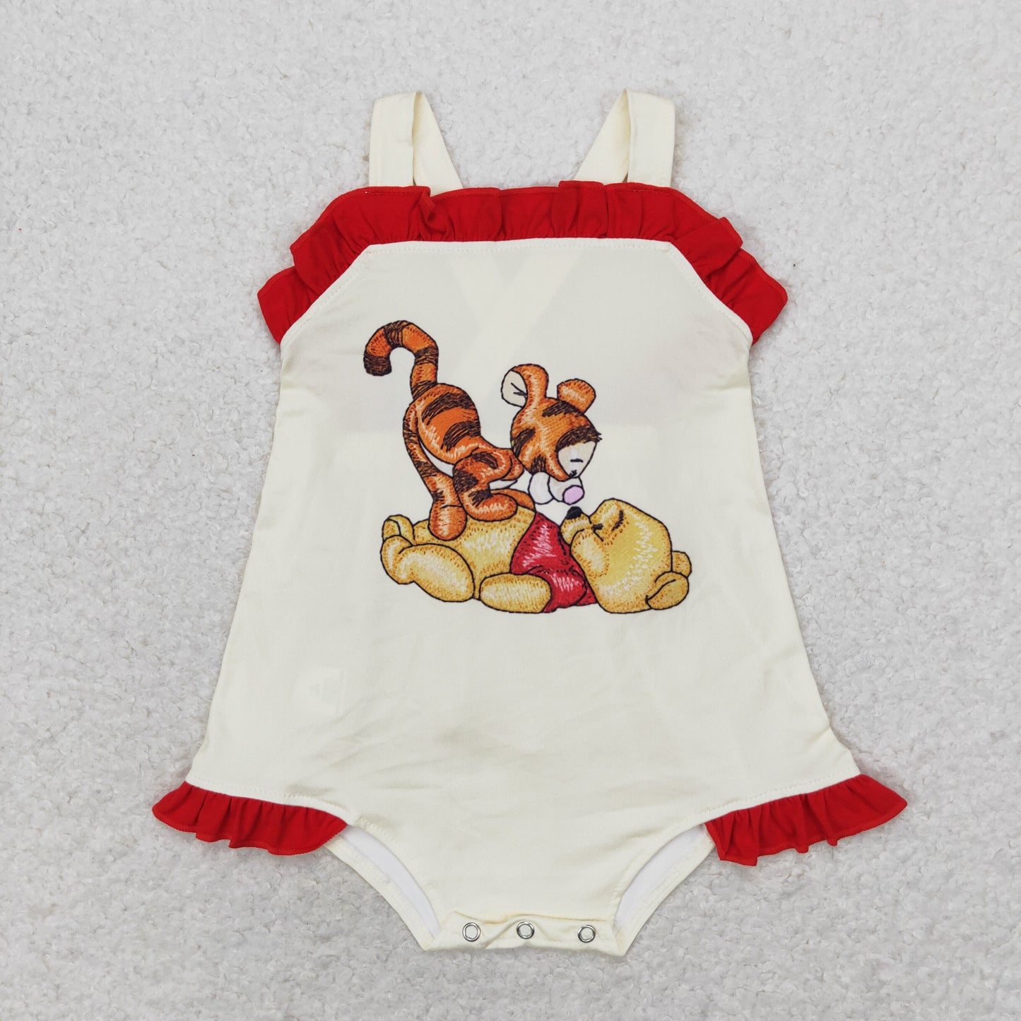 Baby Girl Sleeveless Summer Bear Tiger Romper