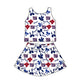 ( Moq 5 Each Style ) Baby Girls Toddler Blue Bows Sibling Team Shorts Dresses Set Clothing