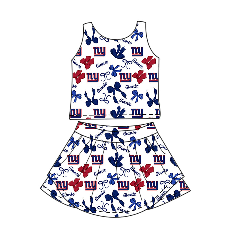 ( Moq 5 Each Style ) Baby Girls Toddler Blue Bows Sibling Team Shorts Dresses Set Clothing