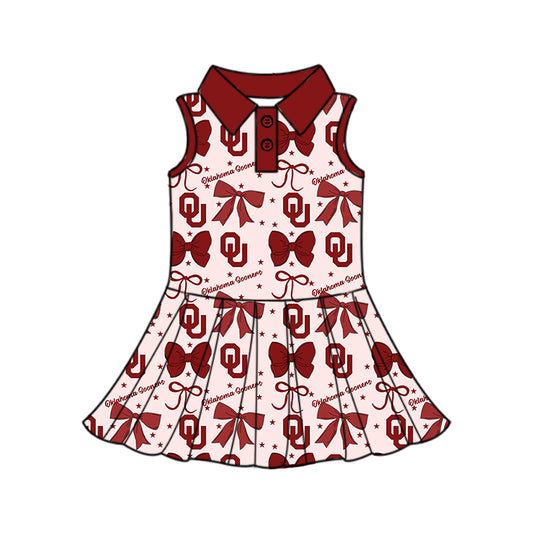 ( Moq 5 each style ) Baby Boy Girl Toddler Team Red Bows Sibling Shirt Dress Set