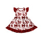 ( Moq 5 each style ) Baby Boy Girl Toddler Team Red Bows Sibling Shirt Dress Set 6.23