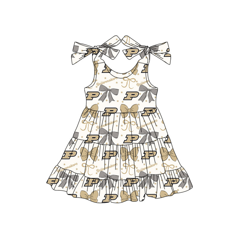 ( Moq 5 each style ) Baby Boy Girl Toddler P Team Bows Sibling Shirt Dress Set