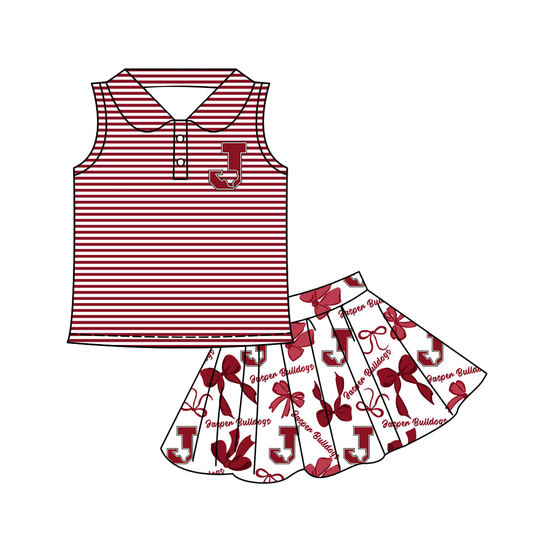 ( Moq 5 each style ) Baby Girl Toddler J Team Bows ‌Sibling Dress Set