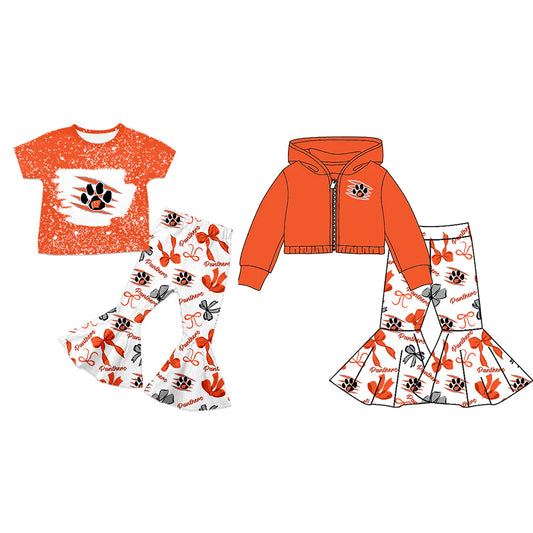( Moq 5 each style ) Baby Girl Team Sibling Bows Dress Set 7.25