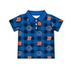 ( Moq 5 each style ) Baby Boy Girl B Team Plaid Blue Sibling Shirt Set