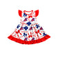 ( Moq 5 each style ) Baby Girl Toddler Tigers Team Bows Sibling Dress Set