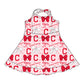 ( Moq 5 each style ) Baby Girl Toddler Team Bows ‌Sibling Red Dress Set