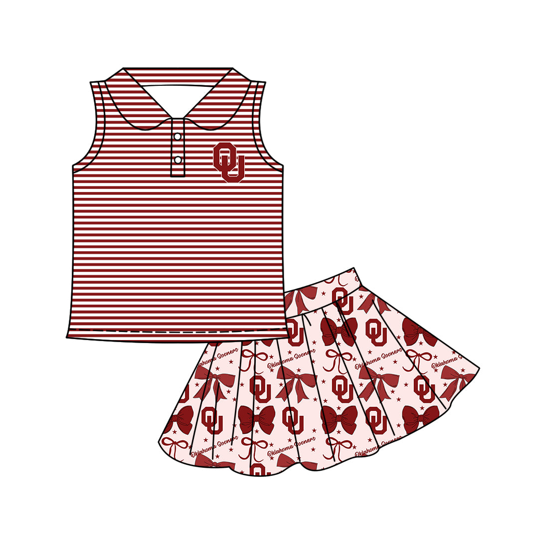 ( Moq 5 each style ) Baby Boy Girl Toddler Team Red Bows Sibling Shirt Dress Set