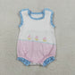 Baby Boys Kids Sleeveless Boats Green Plaid Dots Bubble Romper RTS