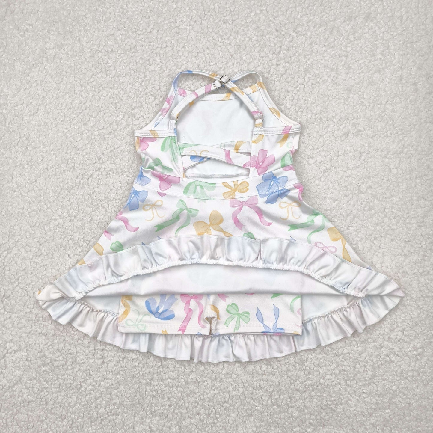 Baby Girl Athletic Yoga Colorful Bows  Active Wear Skort Dress RTS