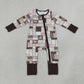 Baby Boys Kids Long Sleeves Ducks Deer Camo Zipper Footie Sleeper Romper RTS