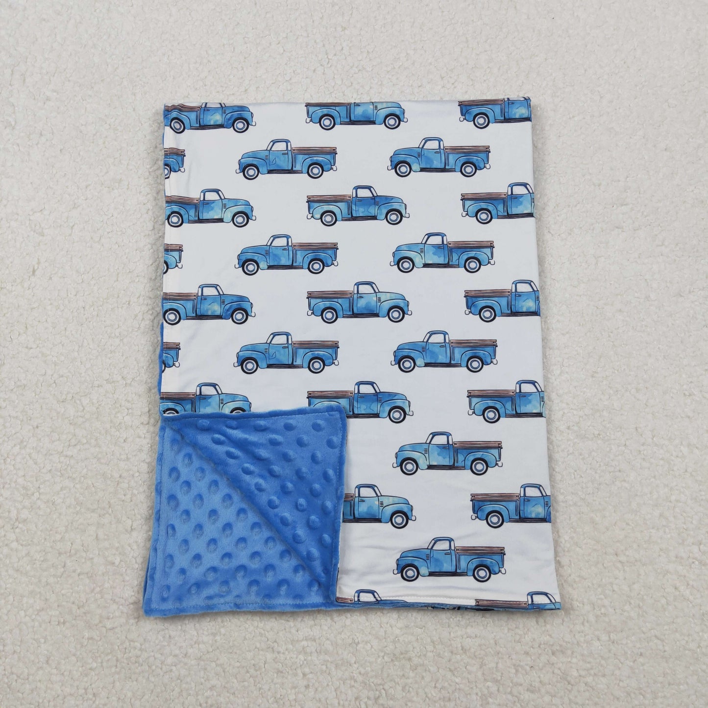 Baby Kids Boys Tucks Blue Blanket RTS