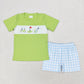 Baby Boy Girl Golf Sibling Romper Dress Plaid Clothes Set