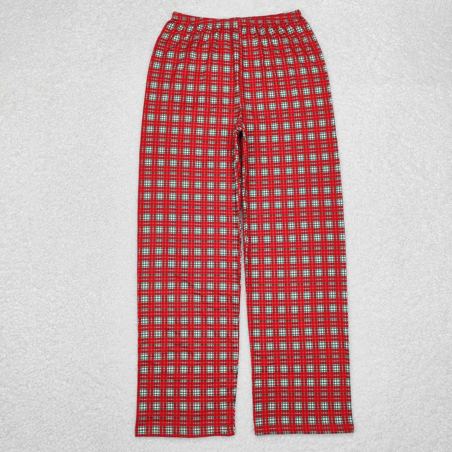 Adult Women Christmas Plaid Cartoon Pocket Pants Pajamas