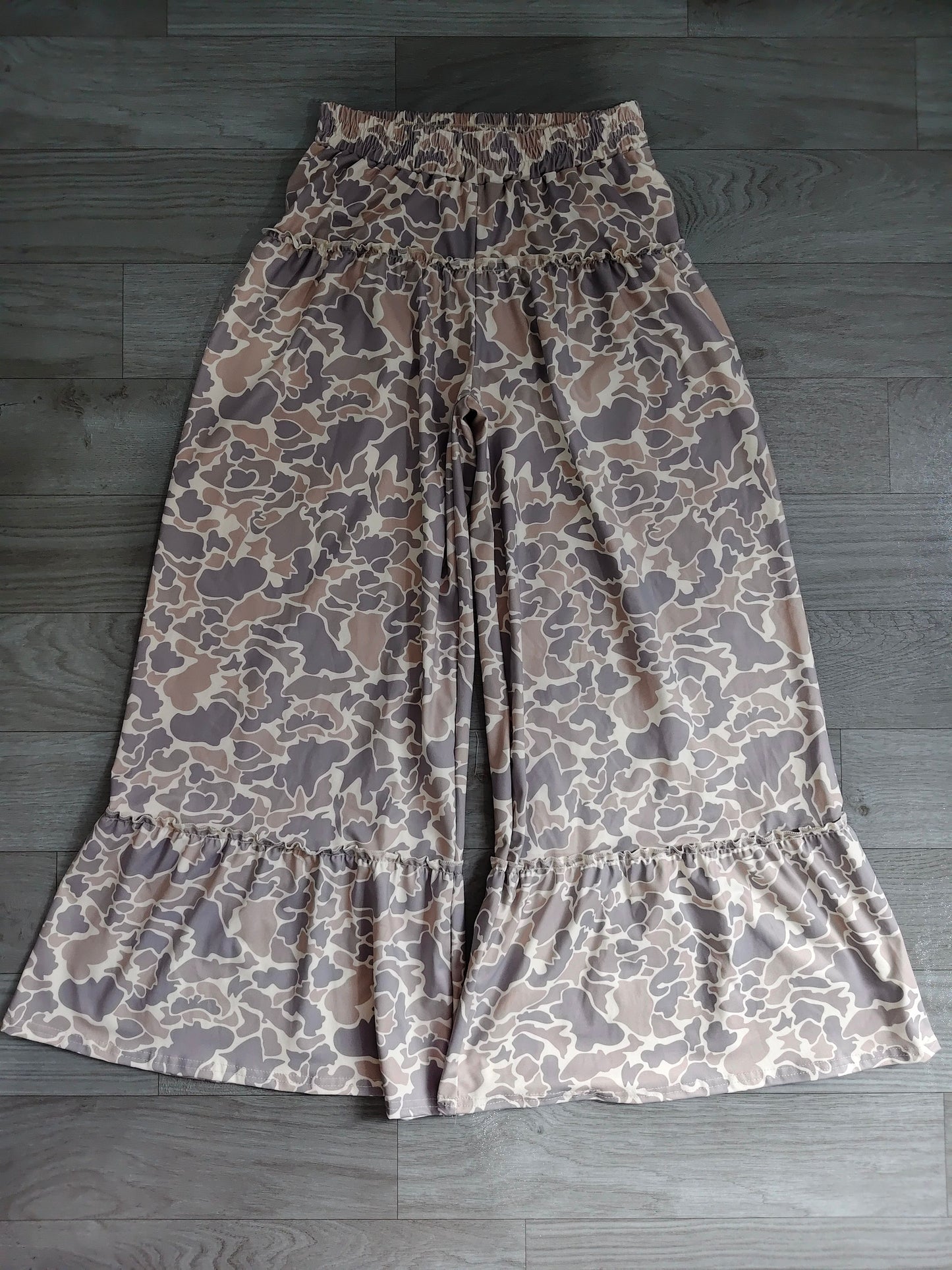 ( No moq ) Preorder Adult Women Camo Ruffle Pants Bottoms Yoga Active Clothes