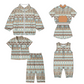 Baby Kids Toddler Sibling Western Aztec Shirt Romper Set Moq 5