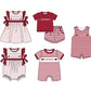 ( Moq 5 Each Style ) Sibling Baby Boys Girls Kids Pigs Team Rompers Dress Set Clothes