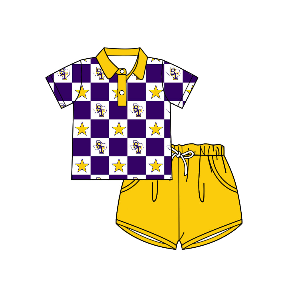 ( Moq 5 Each Style ) Baby Boys Girls Toddler Bows Team Sibling Checked Shorts Dress Sets Clothing