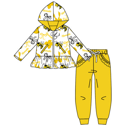 ( Moq 5 each style ) Baby Boy Girl Team Cheer Sibling Shirt Bee Bows Dress Set 8.14