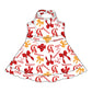 ( Moq 5 each style ) Baby Boy Girl CA Team Cheer Sibling Shirt Bows Jumpsuit Dress Set 7.29