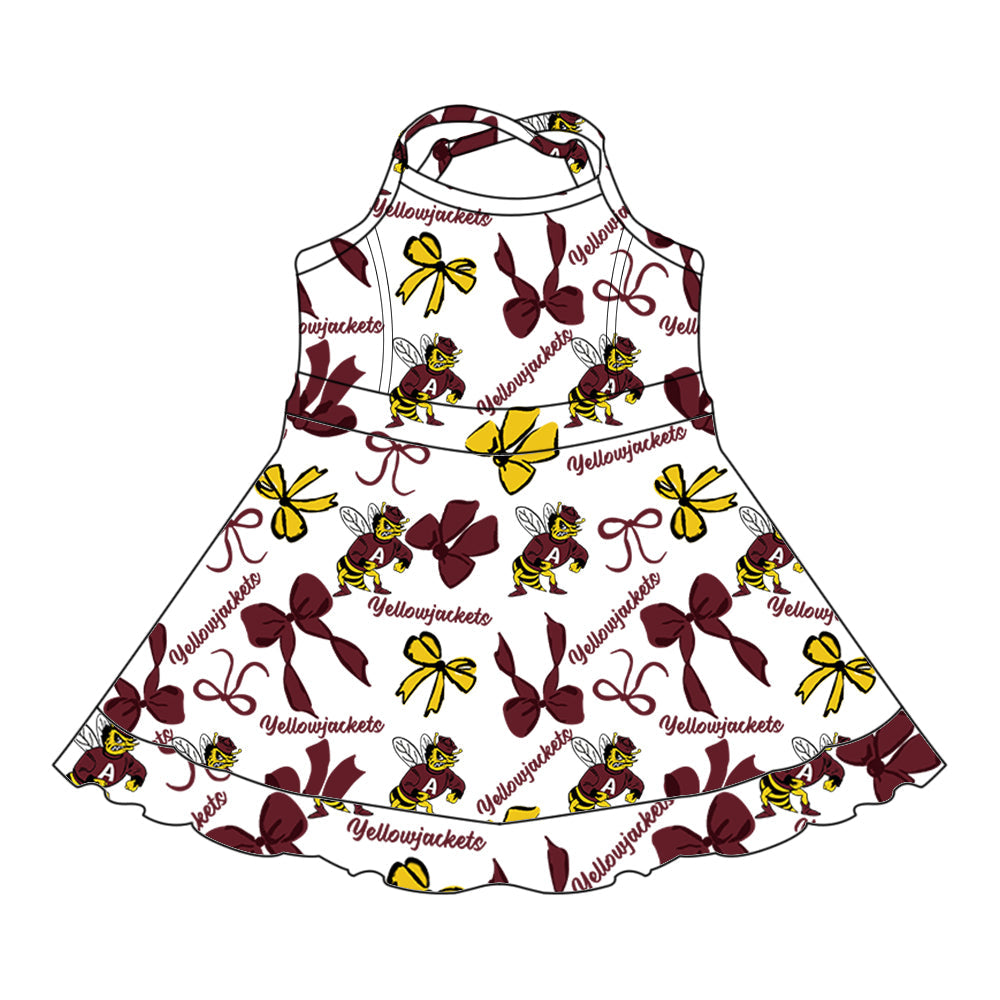 ( Moq 5 each style ) Baby Boy Girl  Team Cheer Bows Sibling Shirt Dress Set 8.2