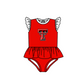 ( Moq 5 Each Style ) Baby Boys Girls Kids Team Sibling Jumpsuits Red Sets Swimsuits