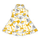 ( Moq 5 each style ) Baby Boy Girl Team Cheer Sibling Shirt Yellow Bows Jumpsuit Dress Set 8.1