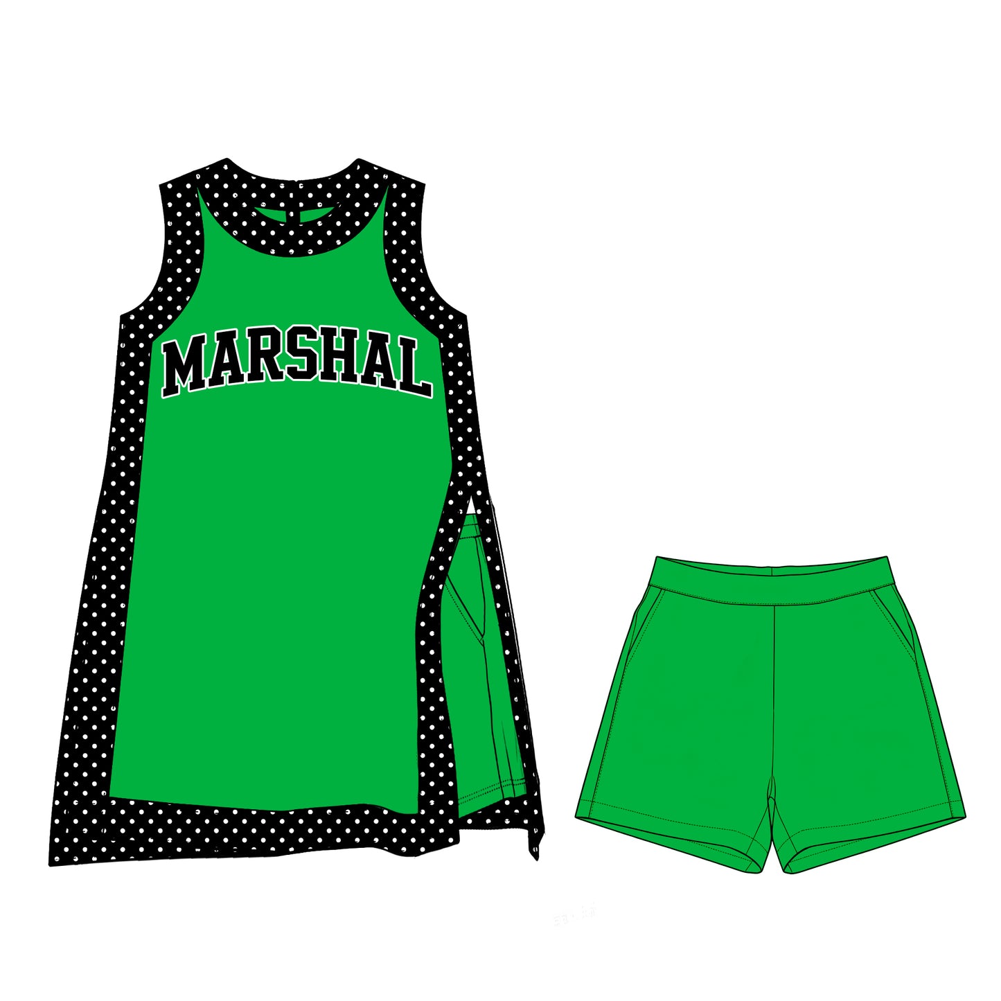 ( Moq 5 ) Baby Girls Kids Sleeveless Team Tops Shorts Team Set Clothes